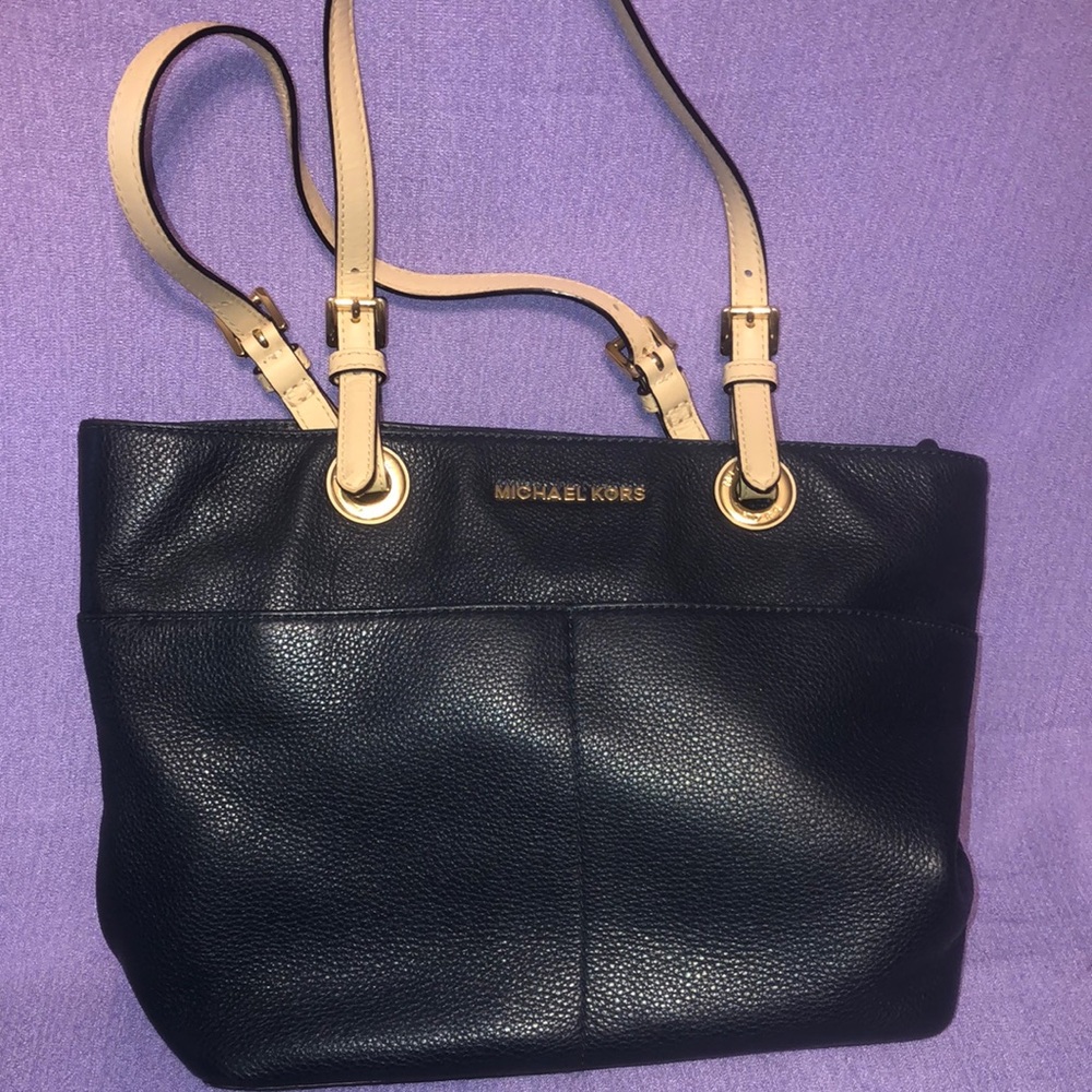 Used Michael Kors Navy Shopper Purse